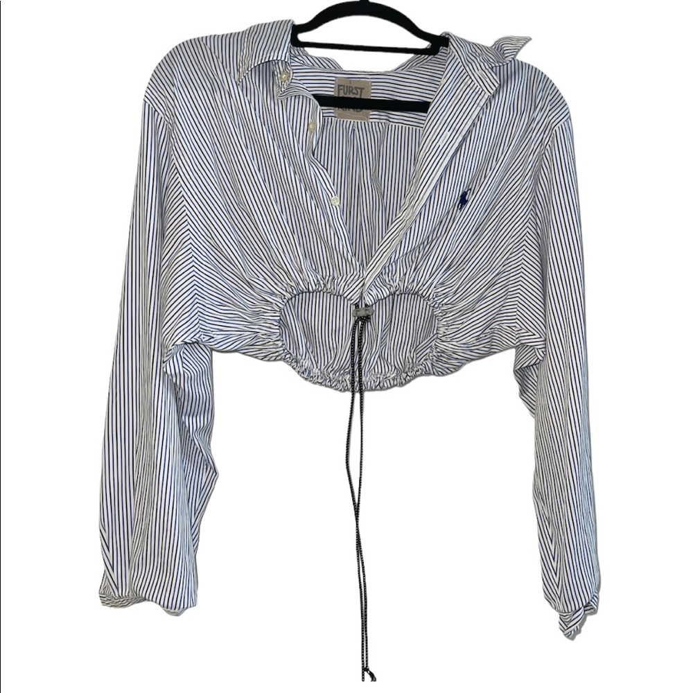 Vintage Ralph Lauren Cropped Button down & drawstring detail FURST OF A KIND, LF
